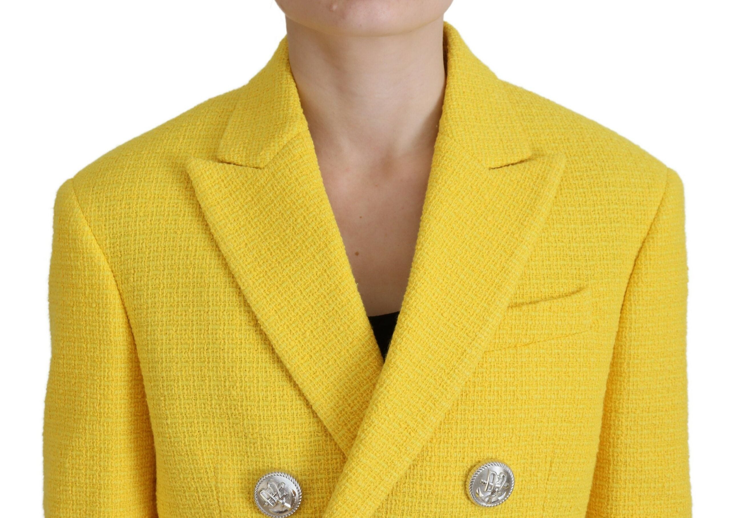 Dsquared² Sarı Kruvaze Mini Takım Elbise Blazer Etek Takımı